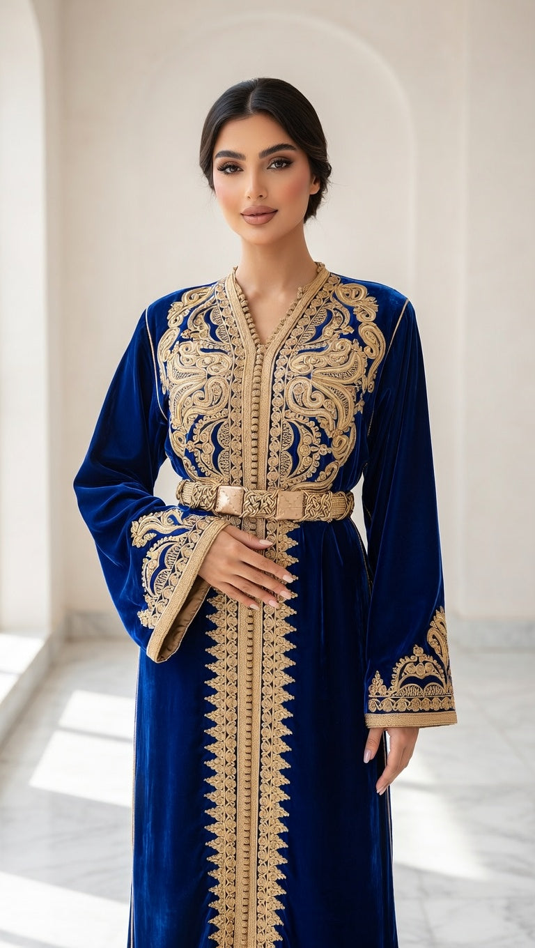 قفطان "ليالي زرقاء" - أناقة ملكية بلمسة معاصرة