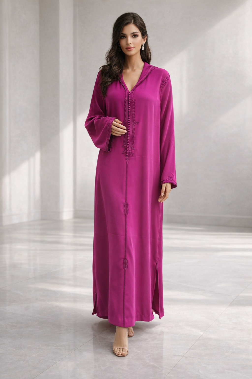 جلابة "الفوشيا" العصرية - شياكة يومية بلمسة تقليدية