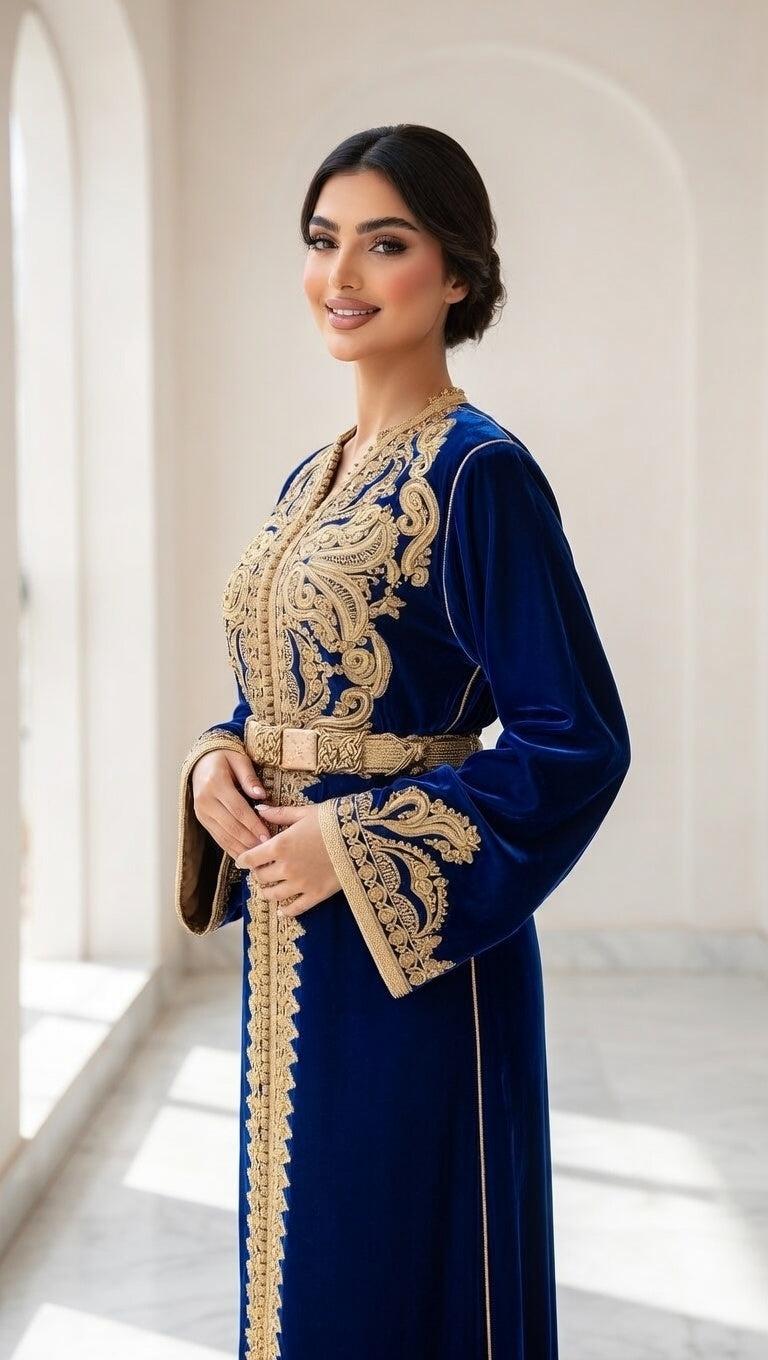 قفطان "ليالي زرقاء" - أناقة ملكية بلمسة معاصرة
