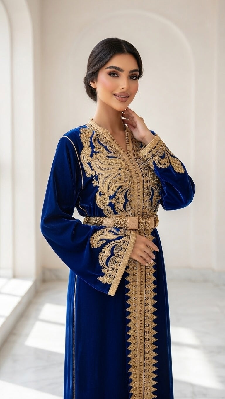 قفطان "ليالي زرقاء" - أناقة ملكية بلمسة معاصرة