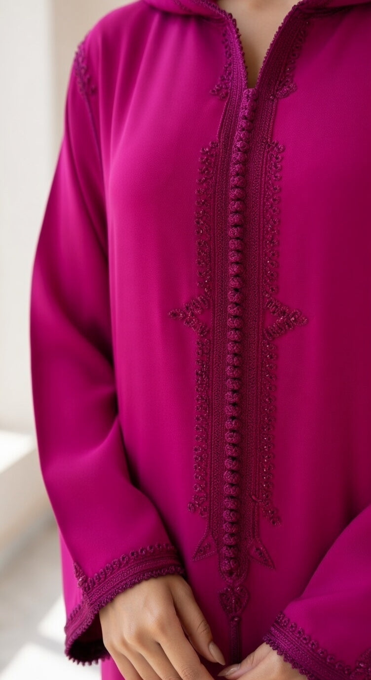 جلابة "الفوشيا" العصرية - شياكة يومية بلمسة تقليدية