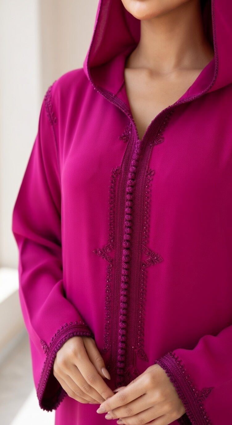 جلابة "الفوشيا" العصرية - شياكة يومية بلمسة تقليدية