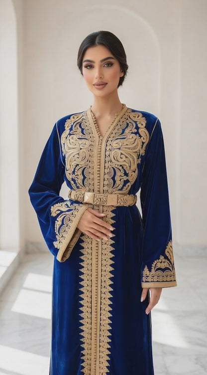 قفطان "ليالي زرقاء" - أناقة ملكية بلمسة معاصرة